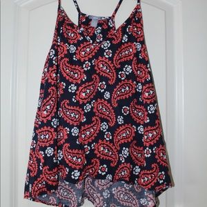 American eagle paisley patterned tank top